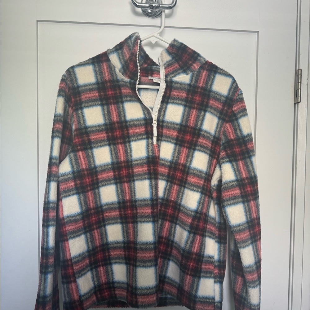 J. Crew Red and White Sweatshirt